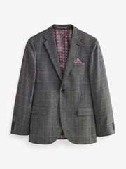 Grau - Anzugjacke mit Prince-of-Wales-Karo - Bild 7 von 12