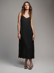 The Set Black/Khaki Green 2 Pack Midi Strappy Slip Dress - Image 1 of 18
