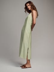 The Set Black/Khaki Green 2 Pack Midi Strappy Slip Dress - Image 13 of 18