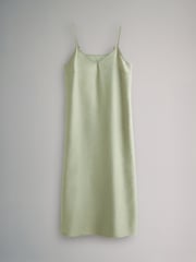 The Set Black/Khaki Green 2 Pack Midi Strappy Slip Dress - Image 16 of 18