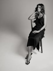 The Set Black/Khaki Green 2 Pack Midi Strappy Slip Dress - Image 5 of 18