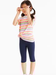 Navy Blue 1 Pack Cropped Leggings (3-16yrs) - Image 2 of 6