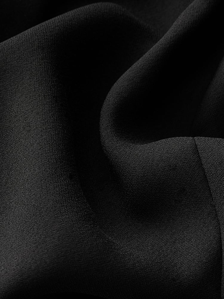 Black Column Gathered Midi Dress - Image 6 of 6