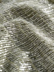 Khaki Green Sleeveless Sequin Tank Top - Image 6 of 6