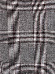 Joules Grey/Rust Check Slim Fit Wool Suit: Trousers - Image 8 of 8