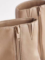 Camel Brown Forever Comfort® Squared Toe Ankle Heeled Boots - Image 8 of 9