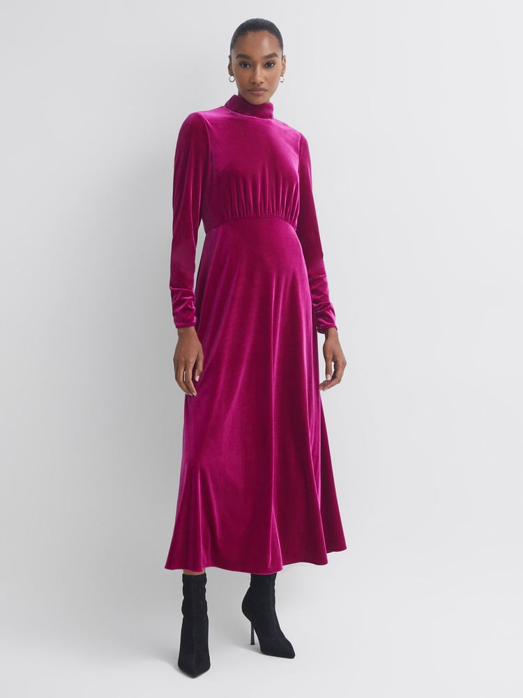 Florere Velvet Midi Dress - Image 1 of 5
