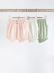 Pink Baby Shorts 3 Pack - Image 1 of 10