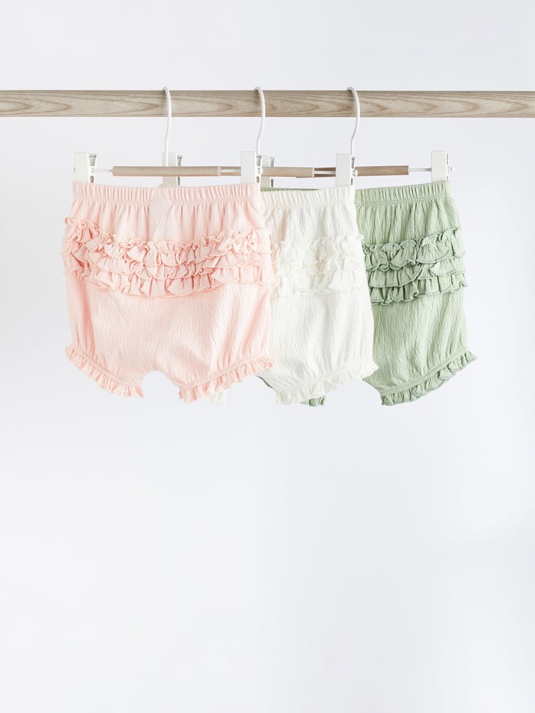 Pink Baby Shorts 3 Pack - Image 2 of 10