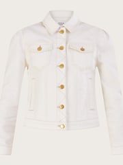 Monsoon Cream Puff Sleeve Denim Jacket with Sustainable Cotton - Image 4 of 4