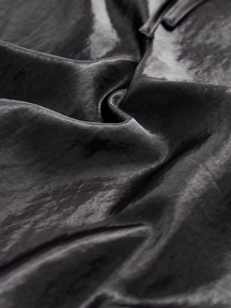 Black Long Length Satin Skirt - Image 7 of 7