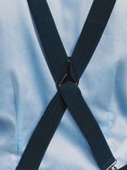 Navy Blue Herringbone Wide Braces - Image 3 of 6
