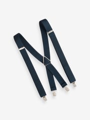 Navy Blue Herringbone Wide Braces - Image 4 of 6