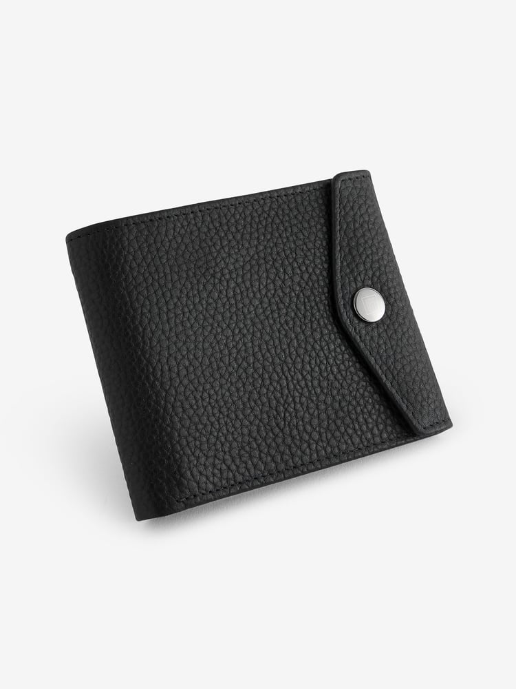 Black N Logo Leather Envelope Popper Wallet - Image 1 of 4