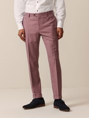 Pink Skinny Fit Check Suit Trousers - Image 1 of 8