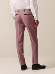 Pink Skinny Fit Check Suit Trousers - Image 3 of 8