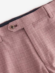 Pink Skinny Fit Check Suit Trousers - Image 6 of 8