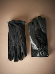 Black Signature Suede Cashmere Lined Gloves - Image 1 of 3