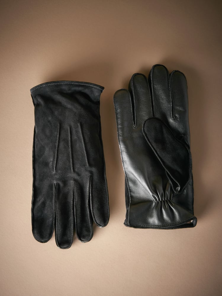 Black Signature Suede Cashmere Lined Gloves - Image 1 of 3