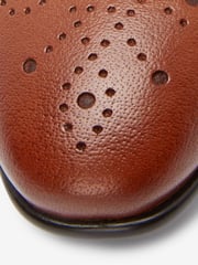 Tan Brown Standard Fit Leather Oxford Brogue Shoes - Image 10 of 10