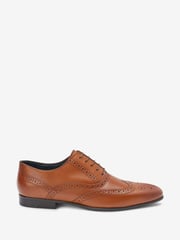 Tan Brown Standard Fit Leather Oxford Brogue Shoes - Image 2 of 10