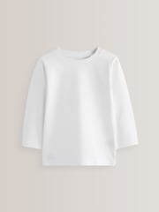 White 5 Pack Long Sleeve T-Shirts 2 Pack (3mths-7yrs) - Image 2 of 3
