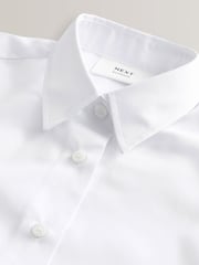 White Regular Fit 5 Pack Long Sleeve Formal School Shirts (3-18yrs) - Image 5 of 7