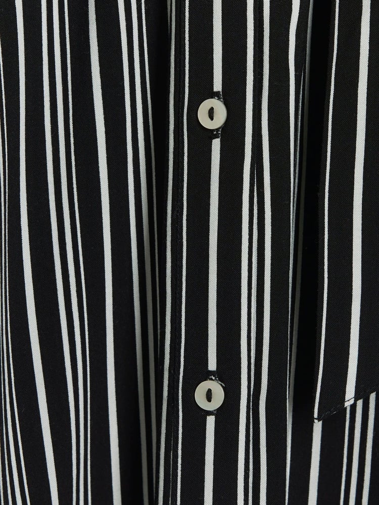 River Island Black Stripe Shirt Midi Dress - Image 4 of 4 River Island Black Stripe Shirt Midi Dress - Image 4 of 4