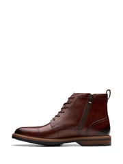 Clarks Brown Leather Adwin Cap Boots - Image 2 of 7