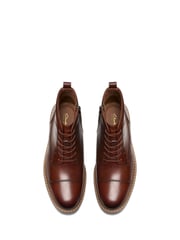 Clarks Brown Leather Adwin Cap Boots - Image 4 of 7