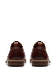 Clarks Brown Standard Fit (G) Leather Aldwin Limit Shoes - Image 5 of 8