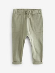 Sage Green 100% Cotton Lightweight Joggers 3 Pack (3mths-7yrs) - Image 2 of 5