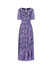 Hot Squash Purple Keyhole Lace Dress with Asymmetric Hem - Image 4 of 4