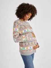 JoJo Maman Bébé Weihnachtlicher Pullover mit Norwegermuster - Bild 1 von 5