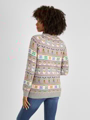 JoJo Maman Bébé Weihnachtlicher Pullover mit Norwegermuster - Bild 3 von 5