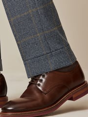 Blue Slim Fit Trimmed Check Suit Trousers - Image 3 of 7