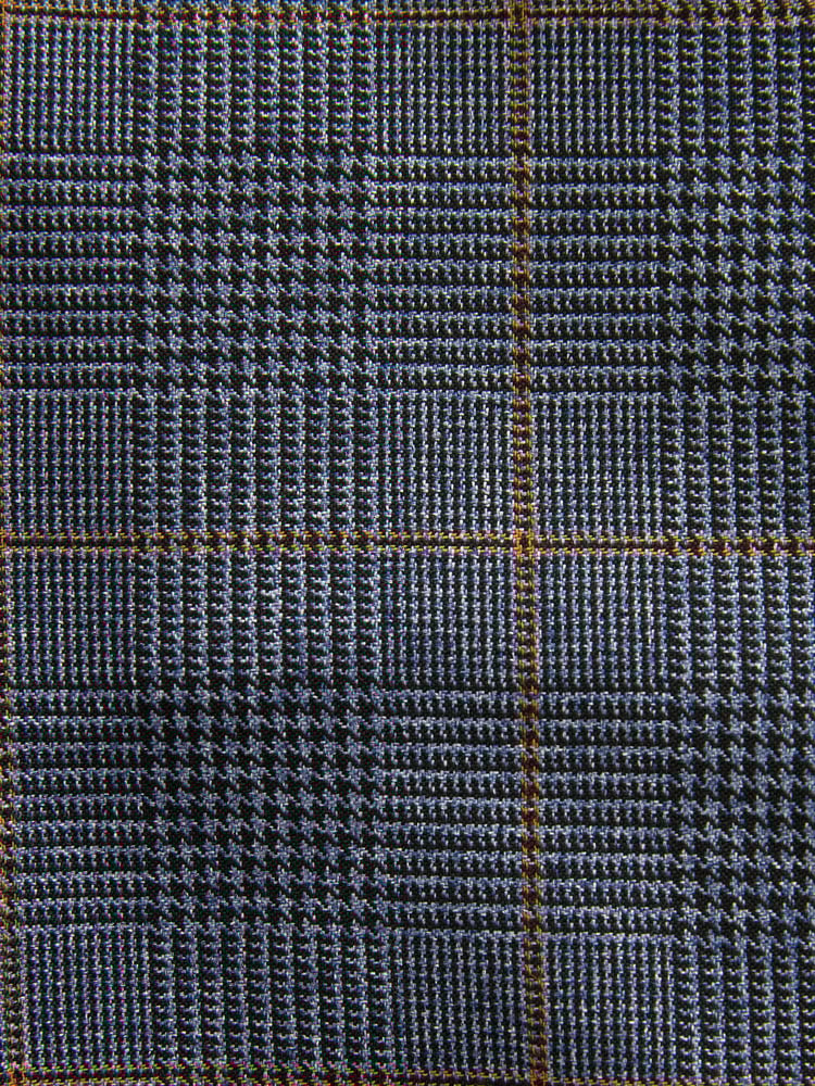 Blue Slim Fit Trimmed Check Suit Trousers - Image 7 of 7 Blue Slim Fit Trimmed Check Suit Trousers - Image 7 of 7