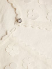 Monsoon Natural 100% Cotton 3D Petal Cardigan - Image 3 of 3