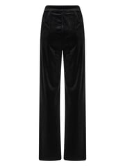 Pour Moi Black Harriet Stretch Velvet Wide Leg Trousers - Image 4 of 4