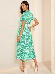 Friends Like These Green Jersey Short Sleeve Shirt Midi Dress - Image 4 of 4