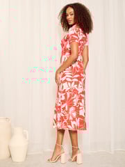 Friends Like These Orange Jersey Short Sleeve Shirt Midi Dress - Image 4 of 4