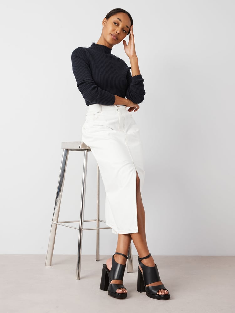 Black Signature Leather Platform Shoe Boots - Image 2 of 9 Black Signature Leather Platform Shoe Boots - Image 2 of 9