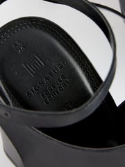 Black Signature Leather Platform Shoe Boots - Image 9 of 9