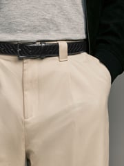 Black Faux Leather Weave Belt - Image 1 of 4