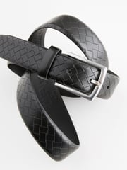Black Faux Leather Weave Belt - Image 4 of 4