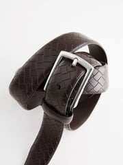 Brown Faux Leather Weave Belt - Image 3 of 4