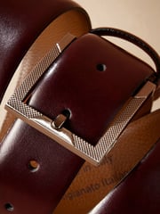 Brown Signature Shiny Leather Belt - Image 3 of 4