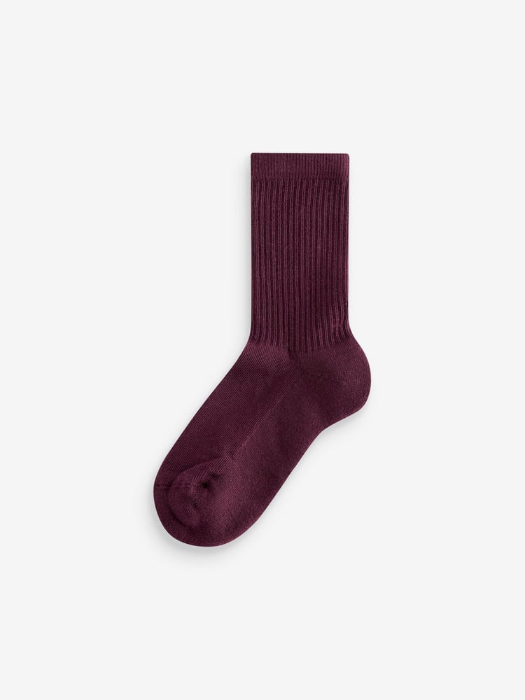 Multi Regular Length Cotton Rich Cushioned Footbed Ribbed Ankle Socks 5 Pack - Image 2 of 7