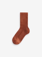 Multi Regular Length Cotton Rich Cushioned Footbed Ribbed Ankle Socks 5 Pack - Image 5 of 7