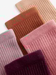 Multi Regular Length Cotton Rich Cushioned Footbed Ribbed Ankle Socks 5 Pack - Image 7 of 7